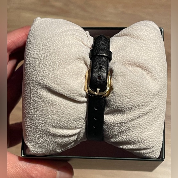 Kate Spade New York Holland Rose Bush Black Leather Strap Watch - Picture 8 of 11